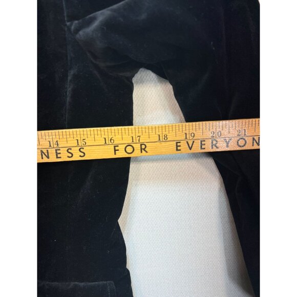 Ann Taylor Women's Button Front Velvet Preppy Blazer Size 4 Black Long Sleeve - Picture 8 of 11